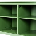 thumbnail image 7 of Modern TV Stand for 80" TV,Retro Storage Buffet Cabinet with Glass Door and Shelves, TV Console Table for for living Room,Dining Room,Kitchen, Antique Green, 7 of 7