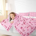 thumbnail image 3 of Homewish Pink Dog Paw Bone Full Size Comforter Sets,Pet Lover Bedding Comforter Set,Polkadot Reversible,3-Piece,1 Comforter and 2 Pillowcases, 3 of 7