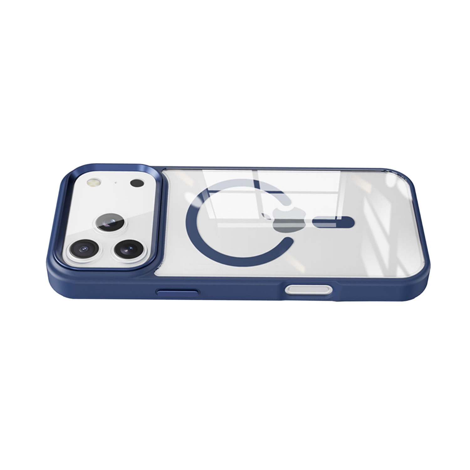 Sleek Metal Case with Wireless Charging for iPhone 17 Pro Max - Darkblue
