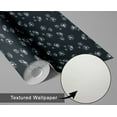 thumbnail image 6 of S4sassy Removable Nature-inspired Waterproof Wall Wrap, Textured Wallcover, Meadow Blossom Print Contact Paper for Wall, Cabinet, Dresser, Self Adhesive Vinyl Wallpaper Roll- Gray (25"x360" inch), 6 of 9