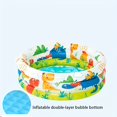 thumbnail image 3 of PEACNNGCute Dinosaur Themed Inflatable Circular Swimming Pool  Durable PVC Material  Equipped with Home Entertainment Accessories  Inflatable Swimming Pool  Vivid Dinosaur And Plant Desig, 3 of 6