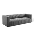 thumbnail image 2 of Modway Reflection Channel Tufted Upholstered Fabric Sofa in Charcoal, 2 of 9