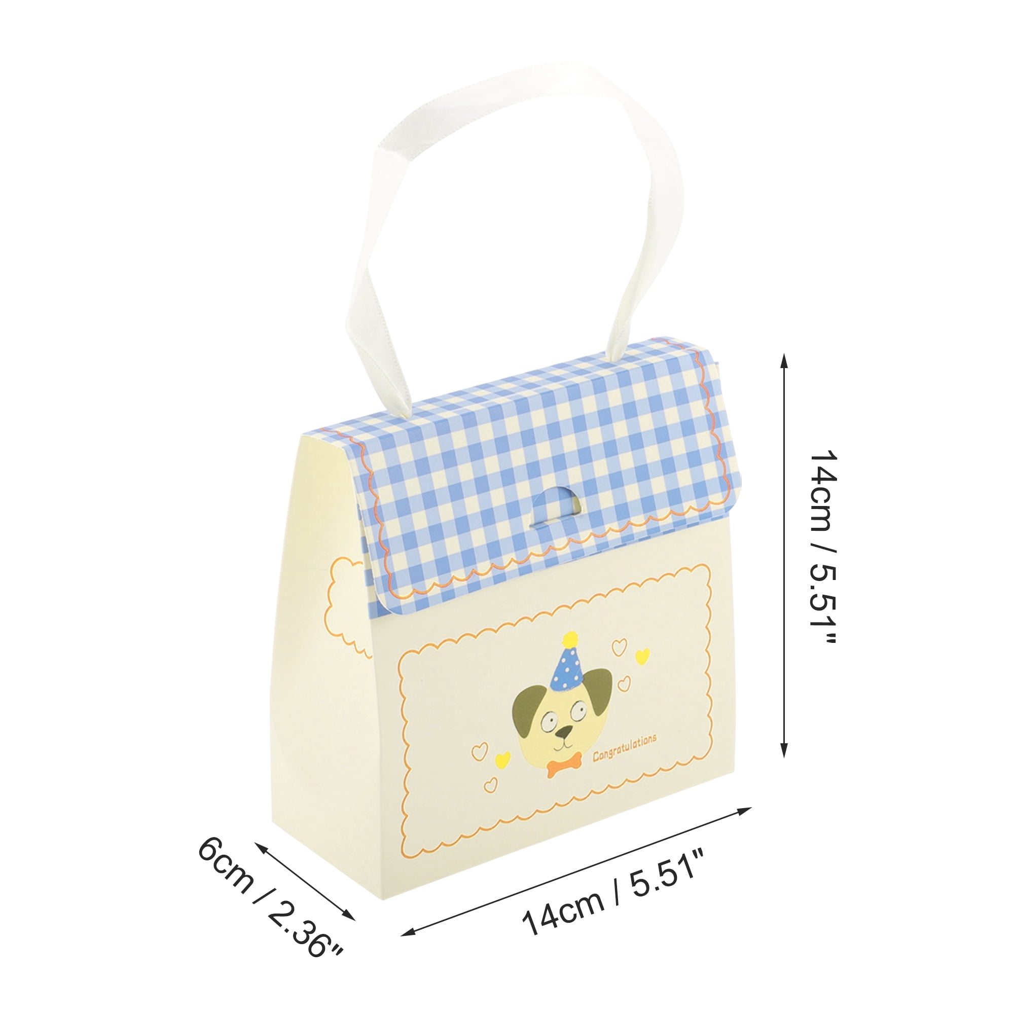 Unique Bargains Plaid Gift Bags Colorful 6 Pcs