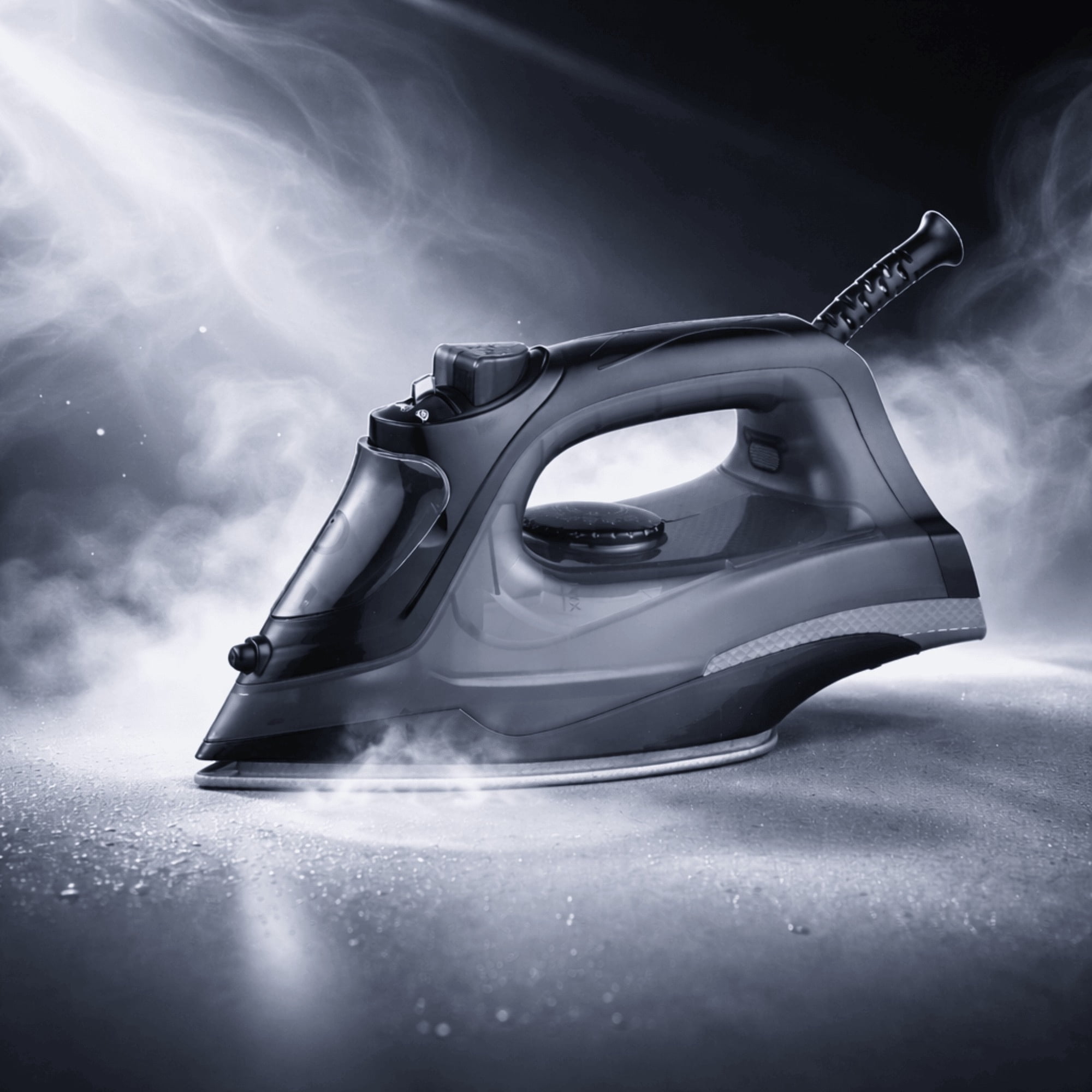 Black Medium-sized Iron, with Spray and Jet Functions, Self-cleaning Feature, Suitable for Tailoring Shops and Laundry Houses