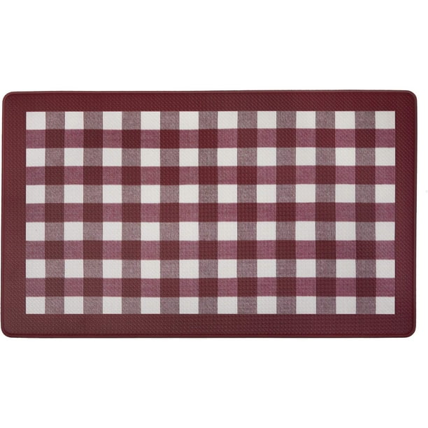 Achim Anti Fatigue Kitchen Mat 18x30 Buffalo Check Walmart Com Walmart Com