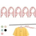 thumbnail image 2 of Clearance! 5Pcs Travel Foldable Hangers Update Portable Plastic Hanger Travel Accessories Must Haves Clothes Drying Rack Folding Hanger for Traveling Camping Flying Rv Cruise Suitcase One Size Pink, 2 of 7