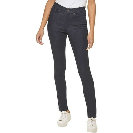 Calvin Klein Jeans Ladies' High Rise Jeans - Delmar Wash Dark Blue, 18