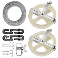 thumbnail image 2 of Clothesline Outdoor Kit, Wire Rope, 5-Inch Pulley, S-Type Divider, Tightener, Screw, Hook and Expansion Screw, 2 of 7
