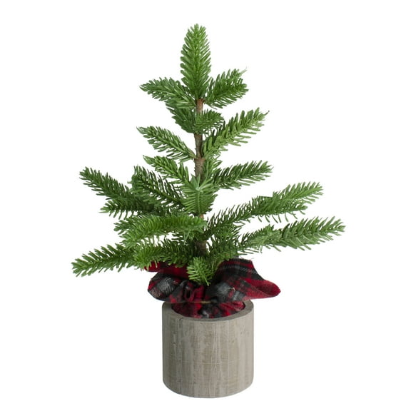 Northlight 16" Unlit Artificial Christmas Tree Medium Pine in Pot
