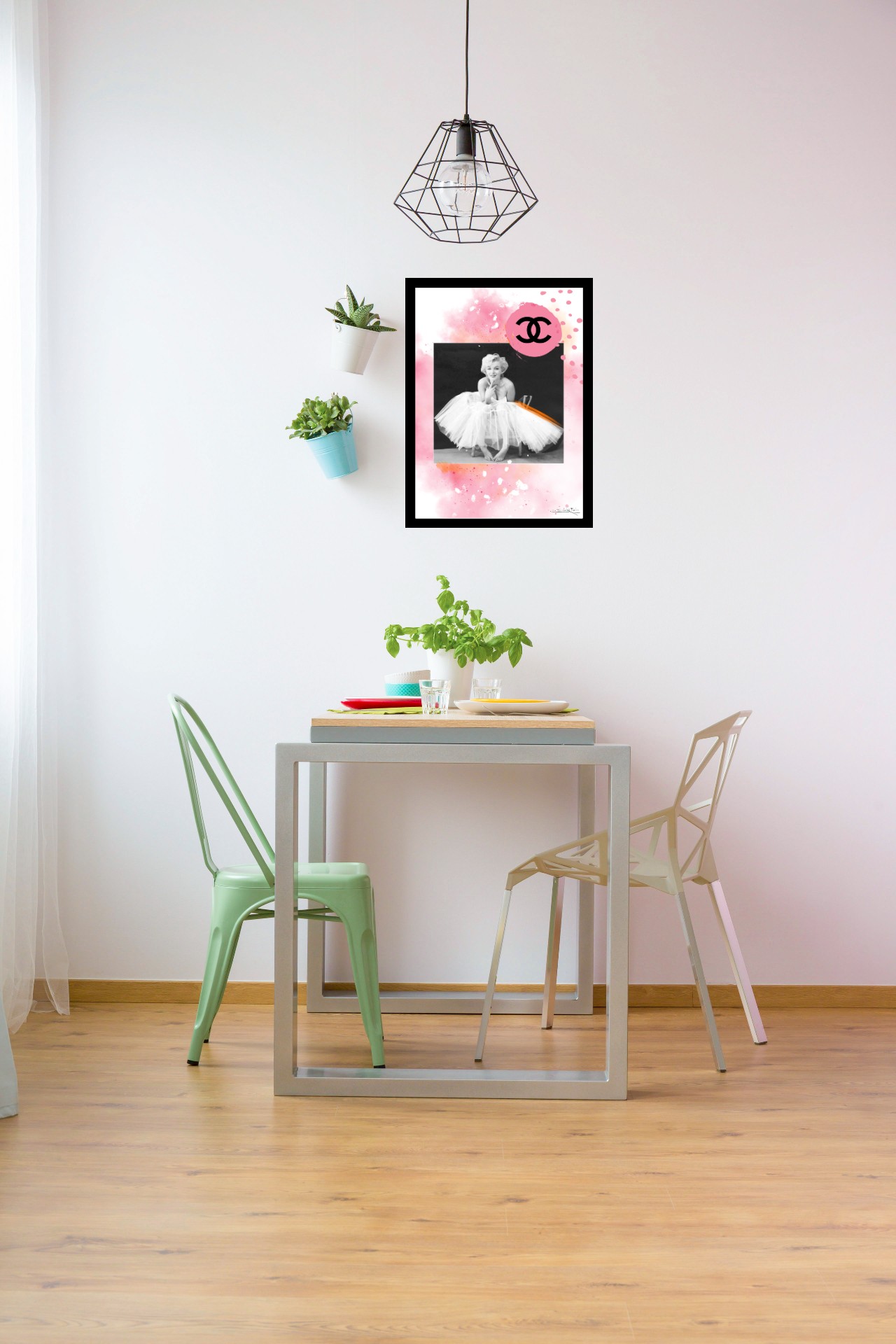 Venice Beach Collection's Marilyn Monroe Pink Innocence 14x18 Framed Print