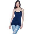 thumbnail image 4 of Essential Basic Women Value Pack Long Camisole Cami - Black, Navy, H.Beige, H.Grey, Small, 4 of 5