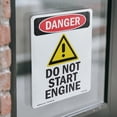 thumbnail image 4 of Do Not Start Engine OSHA Danger Vinyl Decal Label 24 Inch x 18 Inch - 5 Pack, 4 of 6