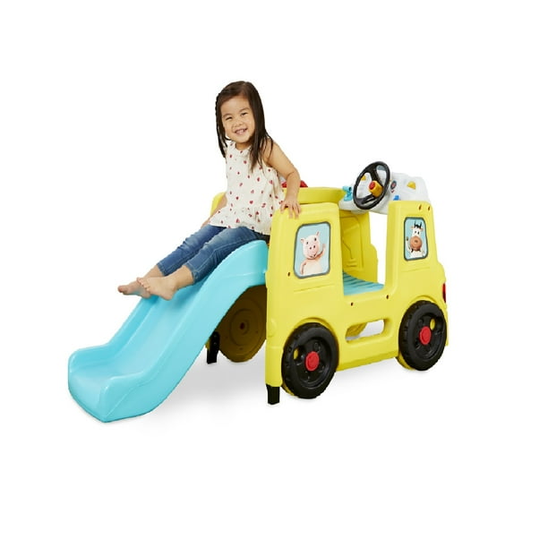 Little Tikes Little Baby Bum Wheels On The Bus Official Climber And Slide With Interactive Music Dashboard Walmart Com Walmart Com