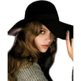 thumbnail image 3 of Sombrero de fieltro de lana para mujer y niña, bombín de ala ancha, elegante campana flexible, 3 of 5