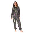 thumbnail image 2 of FORMRS Onesies Pajama for Adults Unisex Hoodie Winter Jumpsuit One Piece Sleepwear, Sizes S-2XL, Purple Floral Pattern, 2 of 7