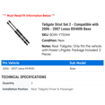 thumbnail image 2 of Tailgate Strut Set 2 - Compatible with 2006 - 2007 Lexus RX400h Base - Autopart Premium, 2 of 2
