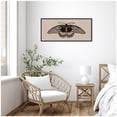 thumbnail image 2 of Kate and Laurel Framed Canvas Wall Art Print Vlinder 1901 05 04 Julie de Graag on Neutral Linen Panel by Nostalgia Prints, 40 x 18 Sylvie Beaded Black Frame, Vintage, Animal Art for Wall Decor, 2 of 8