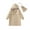 Khaki, variant on Girls Raincoat Solid Color Jacket with Hood Rainwear Slicker Reusable Lightweight