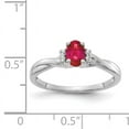 thumbnail image 2 of 14K White Gold Plated Diamond & Ruby Ring Size 7, 2 of 5