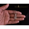 thumbnail image 4 of Diamond Celebrity's0.55ct Cubic Zirconia White Silver LEO-AUGUST Month Men's & Women's Pendant, 4 of 11