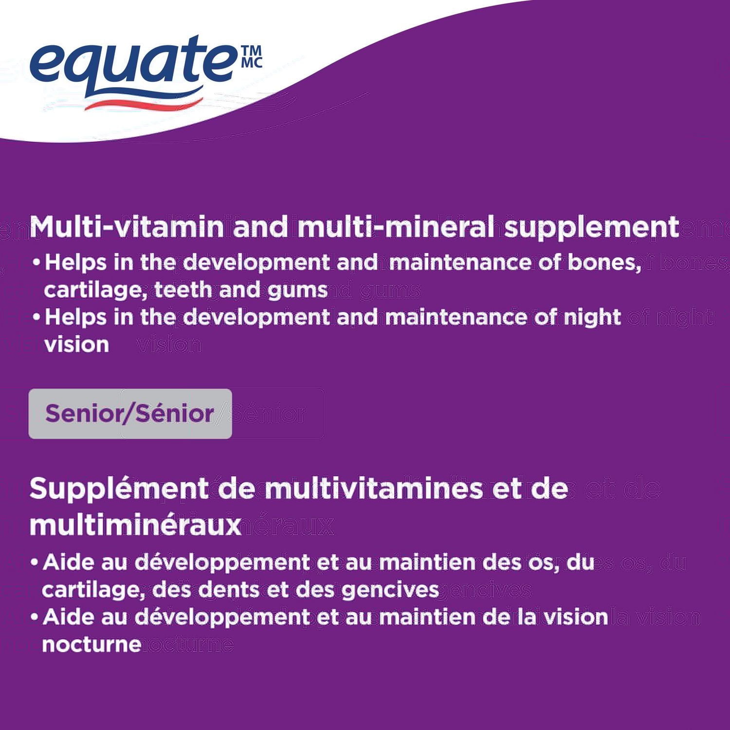 Equate Senior Women's Multivitamin, 225 Tablets