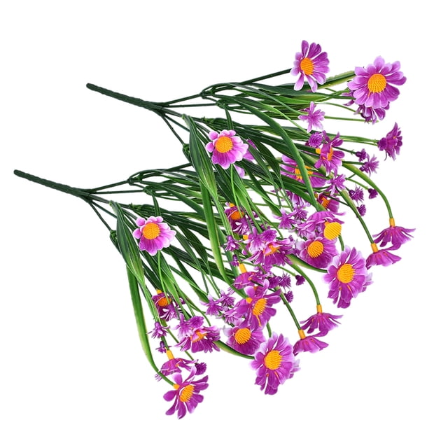 Flores artificiales Naiovety Ramo de crisantemo salvaje Rosa roja