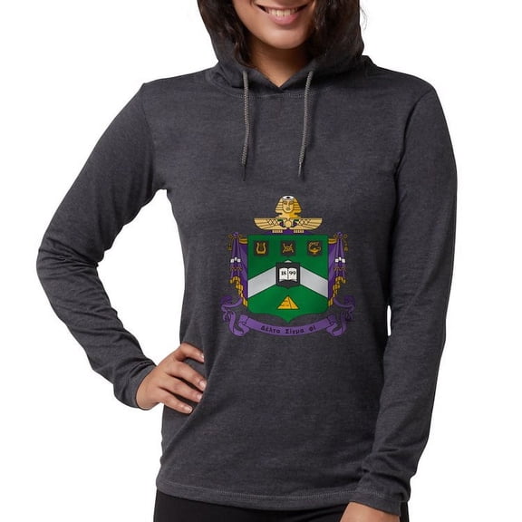 CafePress - Delta Sigma Phi Coat Of Arms Long Sleeve T Shirt - Womens Hooded Shirt