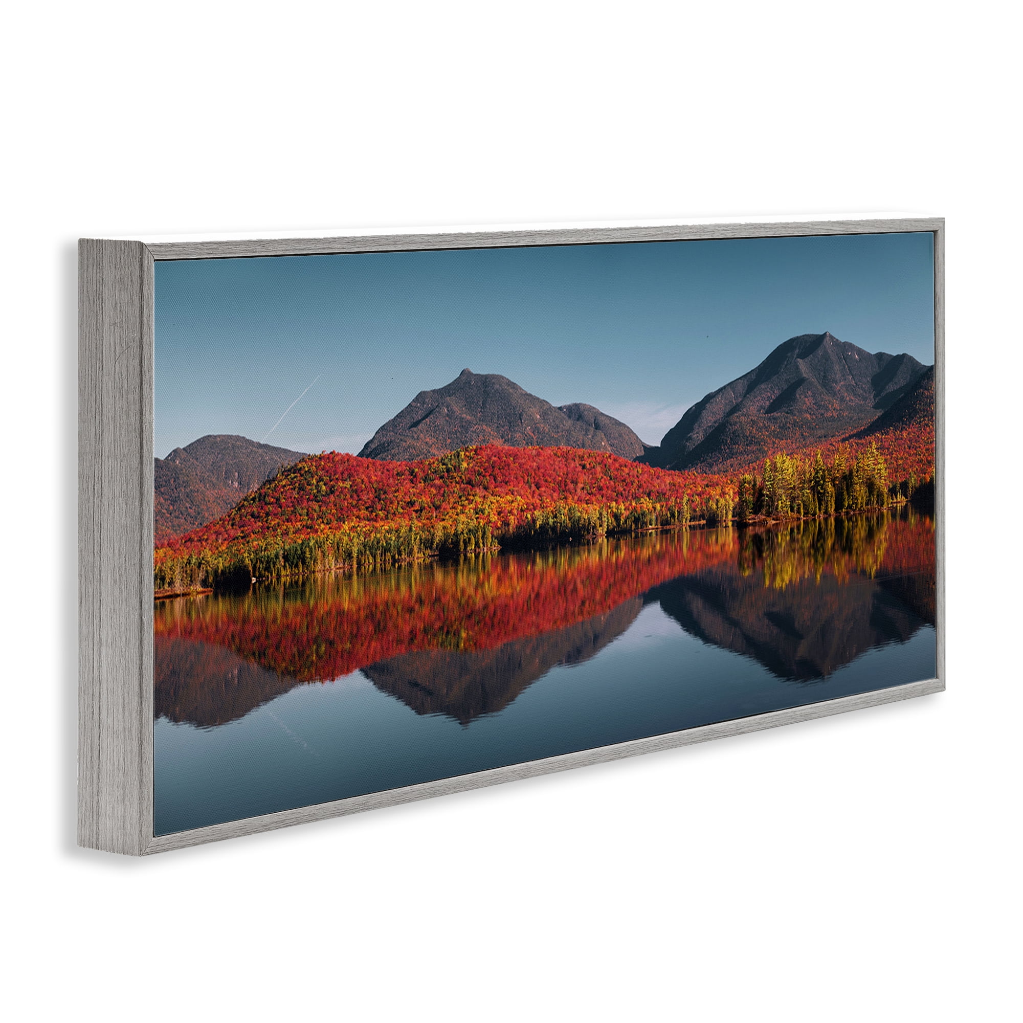 Stupell Industries Autumn Panorama Reflections Gray Framed Giclee Art, design by Jonathan Zaharek