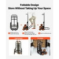 thumbnail image 4 of KFFKFF Stair Climbing Cart with 220 lbs Capacity, Folding Trolley with Adjustable Handle, 6 Wheels, and 2 Bungee Cords for Home, Groceries, and Warehouse Use, 4 of 9
