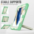 thumbnail image 3 of Samsung Galaxy Tab A8 10.5 inch Case 2022,Full Body Protective Case with Tempered Glass Film 360° Rotatable Kickstand Handle Stand Kid Proof Case for Galaxy Tab A8 10.5" SM-X200/X205/X207,Light Green, 3 of 11