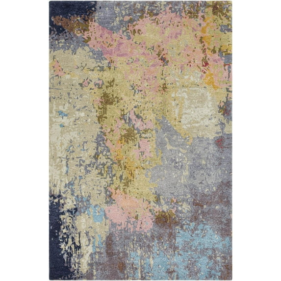Surya Modern Kavita Viscose And Wool 8' Round Area Rugs With Khaki KVT2320-8RD