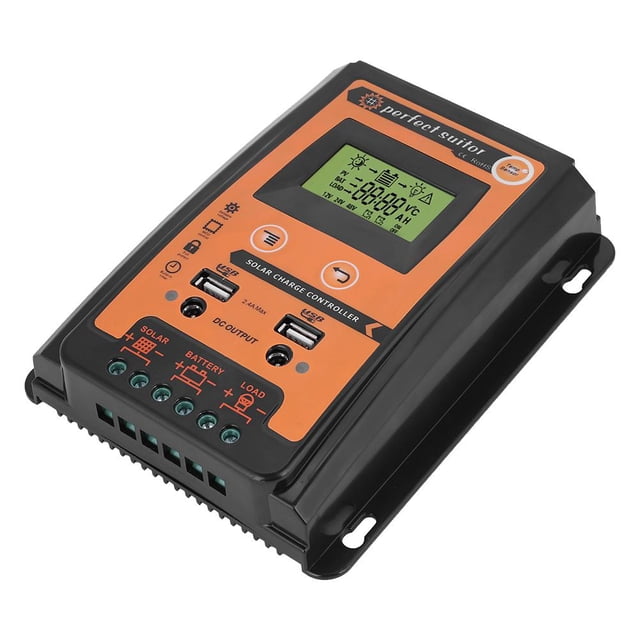 12V/24V 30A/50A/70A MPPT Controlador de carga solar Panel solar Regulador de batería Pantalla USB dual LCD(30A) EOTVIA No