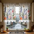 thumbnail image 6 of Watercolor Wildflower Butterfly Print Short Cafe Curtain,Light Filtering Washable Half Window Tier,Valance Curtain for Kitchen,Cafe,Laundry Home Decor, 6 of 6
