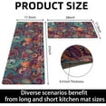 thumbnail image 2 of Boho Anti Fatigue Kitchen Mat Set of 2, Paisley Floral Kitchen Rugs and Mats PVC Rubber Waterproof Non Skid Cushioned Comfort Standing Mats Memory Foam Mat for Kitchen, Office, Laundry, 2 of 6