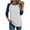 Dark Blue-plus size tops, variant on FNFYFH Women's Plus Size 3/4 Sleeve Raglan Tops Casual Color Block T Shirts Loose Fit Comfy Blouses