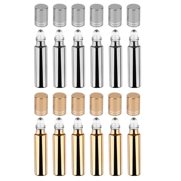 12pcs Essential Oil Roller Bottles Glass Roll on Bottles for Perfume
