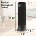 thumbnail image 2 of Digital Ceramic Tower Heater, 1500 Watt, Black – Oscillating Ceramic Heater – Space Heater with Two Heat Settings, Medium Room, 2 of 8