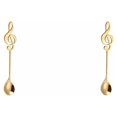 thumbnail image 3 of braveheart Musical Coffee Spoon Set Stainless Retro Iron Ice Cream Spoon Scoop Creative Spoon Tea -Spoon Tableware gold 2Set, 3 of 6