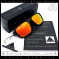 thumbnail image 6 of SA106 Polarized Rectangular Sport Sunglasses for Men UV400 Mirrored Lightweight Shiny Black Frame - Teal Mirror Lens, 6 of 6