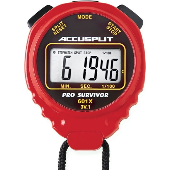 ACCUSPLIT Pro Survivor - A601X Chronomètre, Horloge, Écran Extra Large