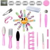 Tip-to-Toe Personal Manicure & Pedicure Kit 31 in 1 Stainless Steel Foot Care Foot Spa Set for Women Salon Home, Pink