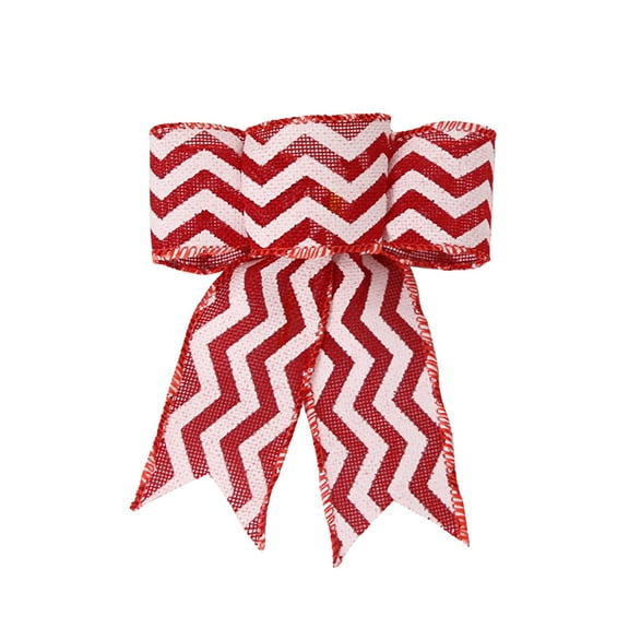 Christmas Bows Linen Decorations Large Christmas Tree Bow Wreath Front Door Outdoor Bow Holiday Red Bow Xmas Tree Decor 1PC