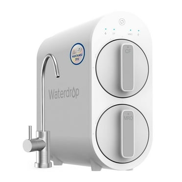 Restored Waterdrop G2 Reverse Osmosis System, 7 Stage Tankless RO Water Filter System,400 GPD, 1:1 Pure to Drain, Reduces TDS, (Refurbished)