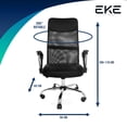thumbnail image 2 of Silla Escritorio Oficina Ejecutiva Ergonómica Tapizado Mesh Negro, 2 of 5