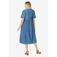 thumbnail image 2 of Woman Within Plus Size Short-Sleeve Denim Dress, 2 of 6
