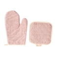 thumbnail image 2 of 2 Pieces Oven Mitts and Pot Holders Set with Thick Cotton Padding, Heat Resistant, Microwave Safe, Kitchen Gloves for Hot Dishes, Surface Protection, Multiple Colours, 2 of 6