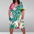thumbnail image 2 of RQYYD Plus Size Tshirt Dress for Women Floral Print High Waist Soft Comfy Casual Fit City Walk Sundress with Pockets, 2 of 5