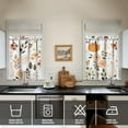thumbnail image 3 of 3-Piece Thanksgiving Kitchen Curtain Set - Ruffled Valance and Tier Curtains with Rod Pocket, Fresh Fall Harvest Pattern for Farmhouse Kitchen Windows Decor, 54"x18" + 27.5"x36"x2, 3 of 5