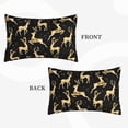 thumbnail image 4 of Balery Christmas Gold Deers Bedding Queen Pillow Cases - Envelope Closure - Soft Brushed Microfiber Fabric - Shrinkage and Fade Resistant Pillow Cases-16"x24", 4 of 9