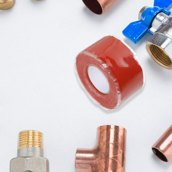 HOMEMAXS Waterproof Repair Tape for Pipes in Red Silicone Rubber with Excellent Sealing Effect 0.75 inches x 10 yards